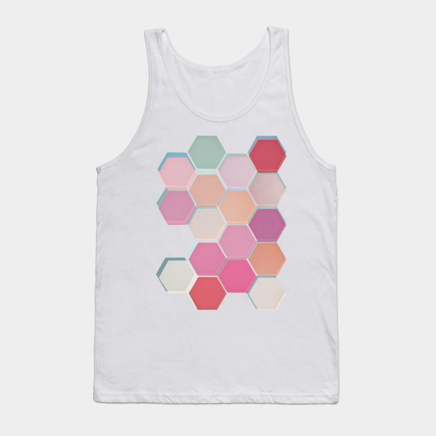 Layered Honeycomb 003 Tank Top by Cassia